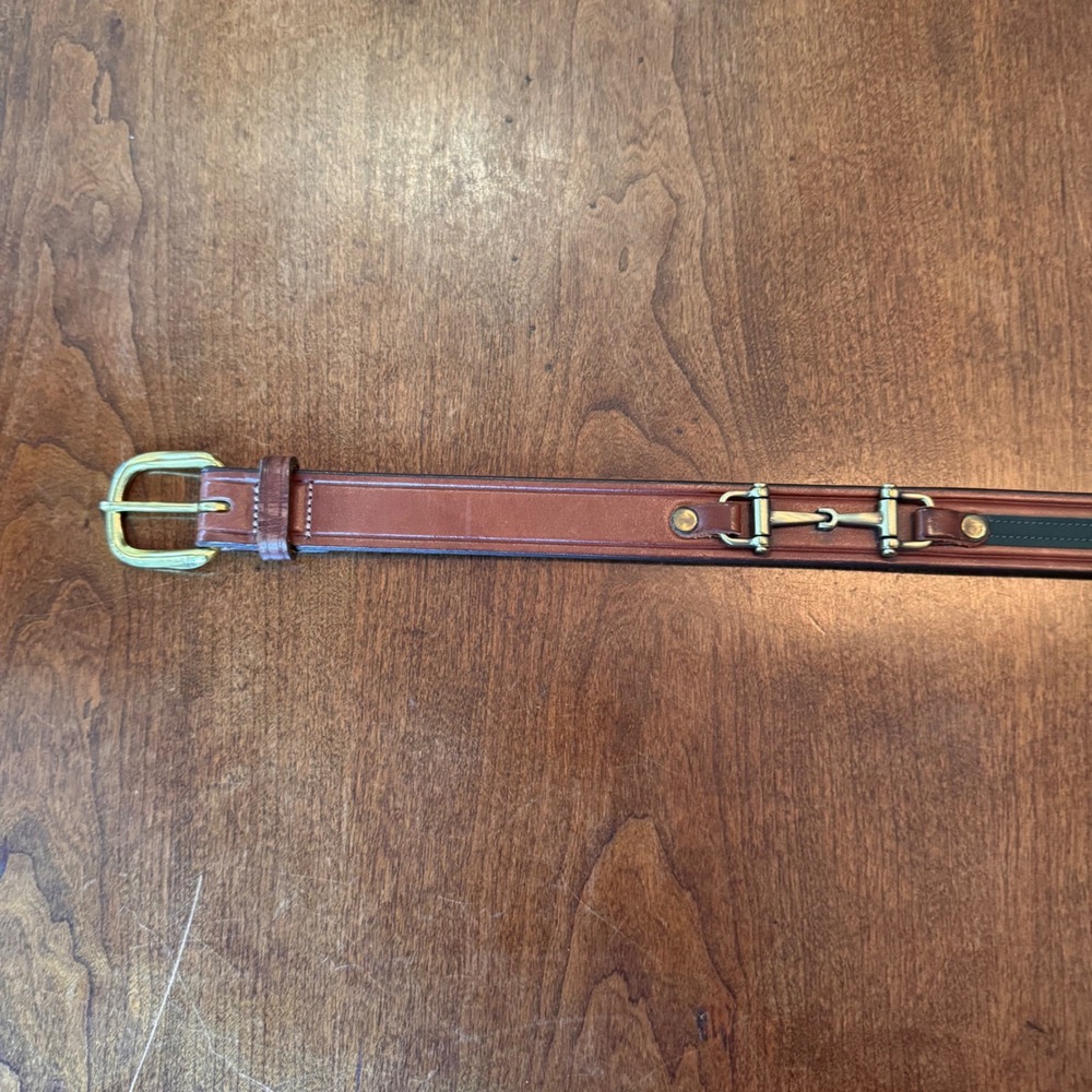Tory Belt Women 36 Brown Snaffle Bit 2305 English Bridle Leather Equestrian USA - Picture 5 of 8